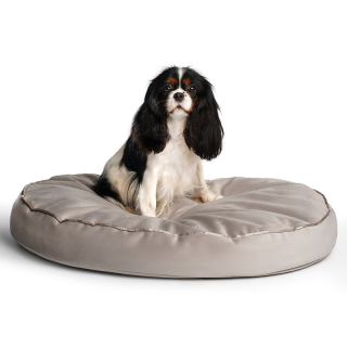 Starfire's Luxury beige oval bed for dogs |Soft & squashy safe filling