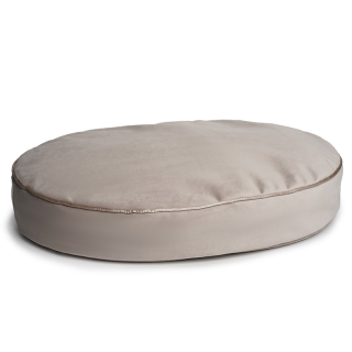 Starfire's Luxury beige oval bed for dogs |Soft & squashy safe filling