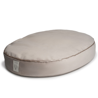 Starfire's Luxury beige oval bed for dogs |Soft & squashy safe filling