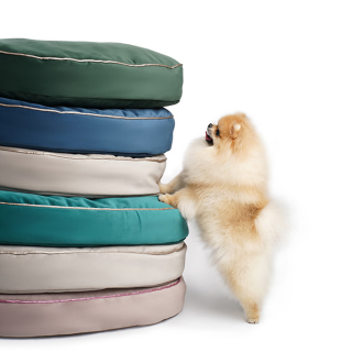 Starfire's Luxury dark green oval bed for dogs | Soft & squashy