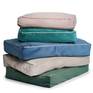 Soft & squashy Starfire's Luxury dark green rectangular bed for dogs